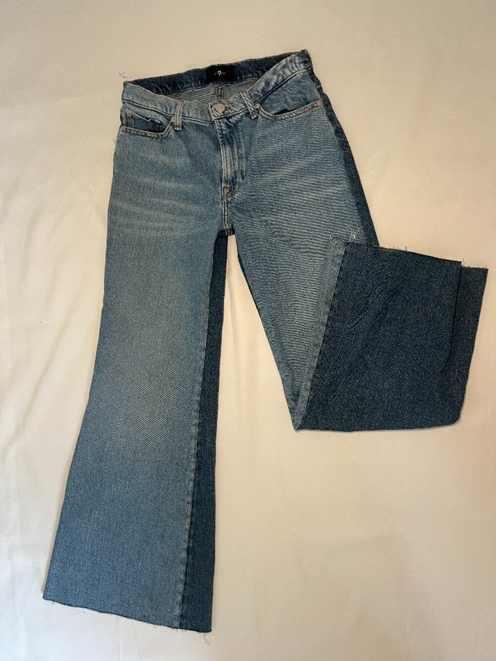 7 For All Mankind Retro Flare Jeans NWOT Two-Tone Joker Wash 27